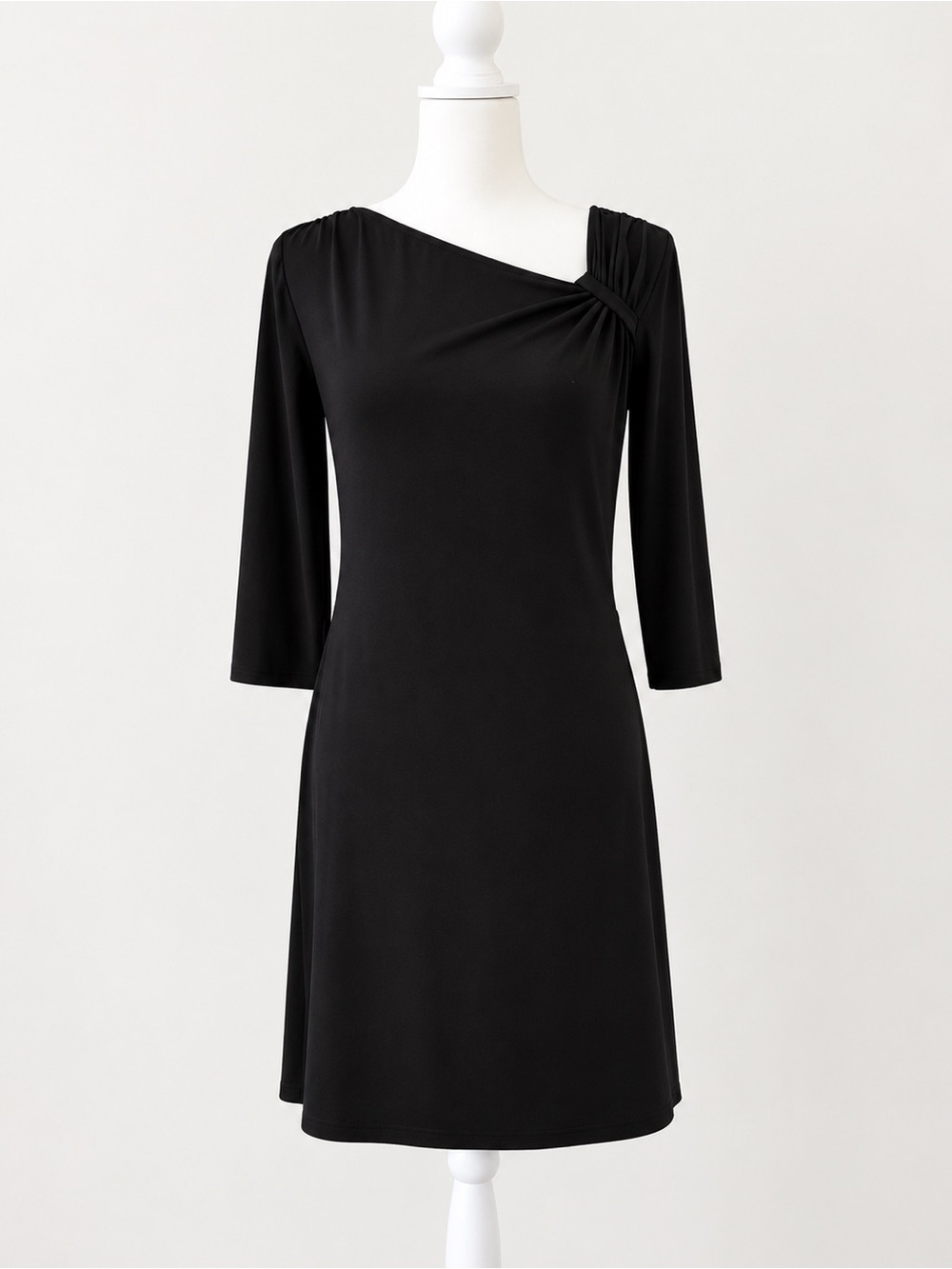 White House Black Market Black 3/4 Sleeve Sheath Dress